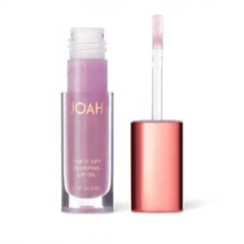 NEW Joah Top It Off Plumping Lip Oil in Bubbly 0.13 oz 3.8 g Purple Glitter NWOB